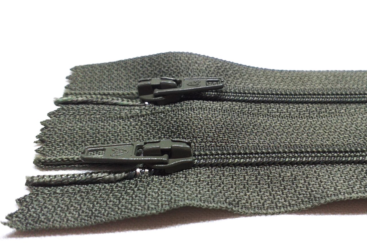 20cm Haki Pantolon Fermuarı 10 Adet