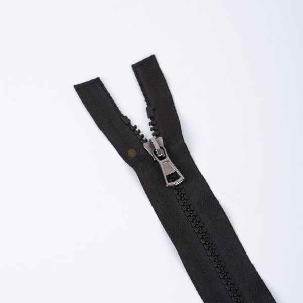 80cm Siyah Kemik Dişli Mont Fermuarı