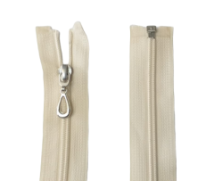 110cm Krem Ferace Fermuarı