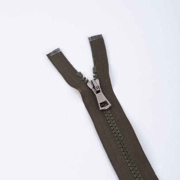 80cm Açık Haki Kemik Dişli Fermuar