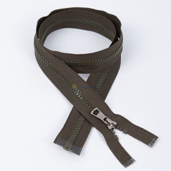 80cm Açık Haki Kemik Dişli Fermuar