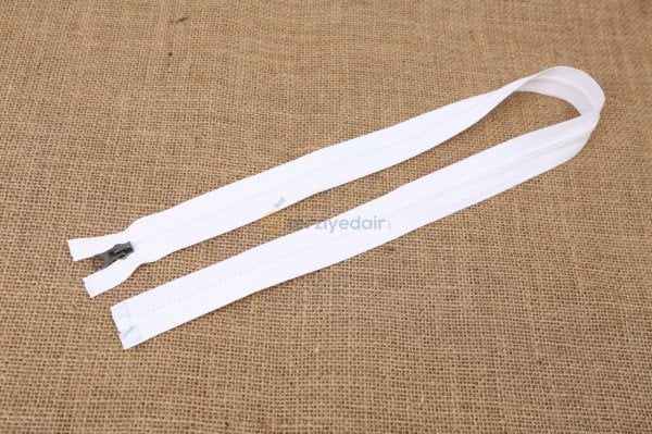 80cm Beyaz Kemik Dişli Fermuar