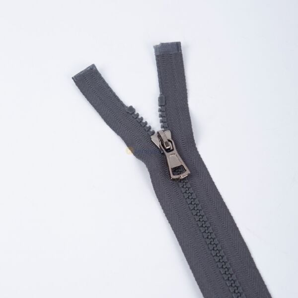 80cm Koyu Gri Kemik Dişli Fermuar