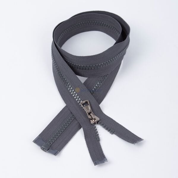 80cm Koyu Gri Kemik Dişli Fermuar