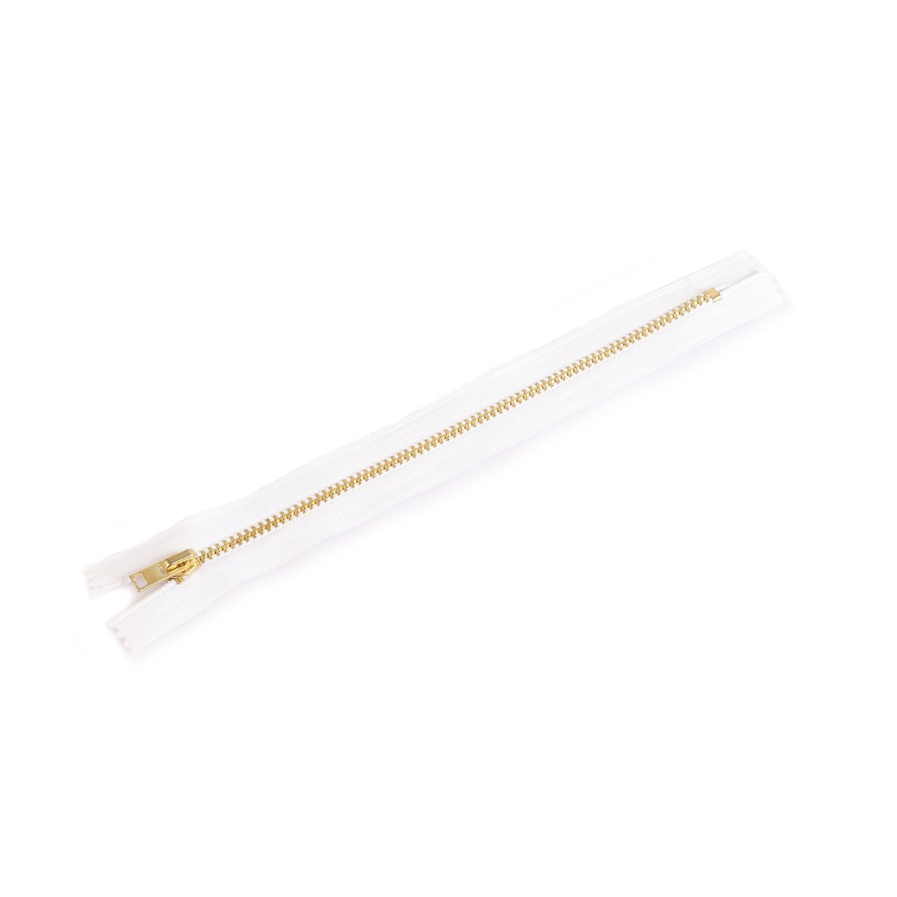 18cm Beyaz Metal Kot Pantolon Fermuarı