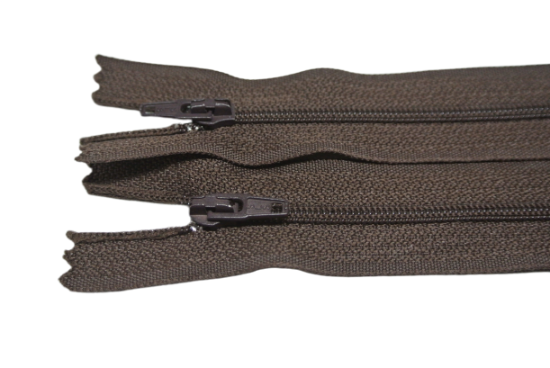 20cm Kahverengi Pantolon Fermuarı 10 Adet