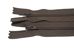 20cm Kahverengi Pantolon Fermuarı 10 Adet