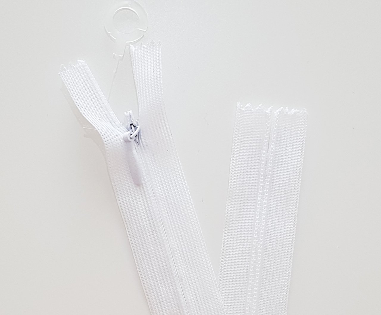 Beyaz Gizli Fermuar 50 Adet 20cm