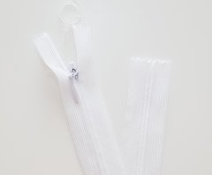 Beyaz Gizli Fermuar 50 Adet 20cm