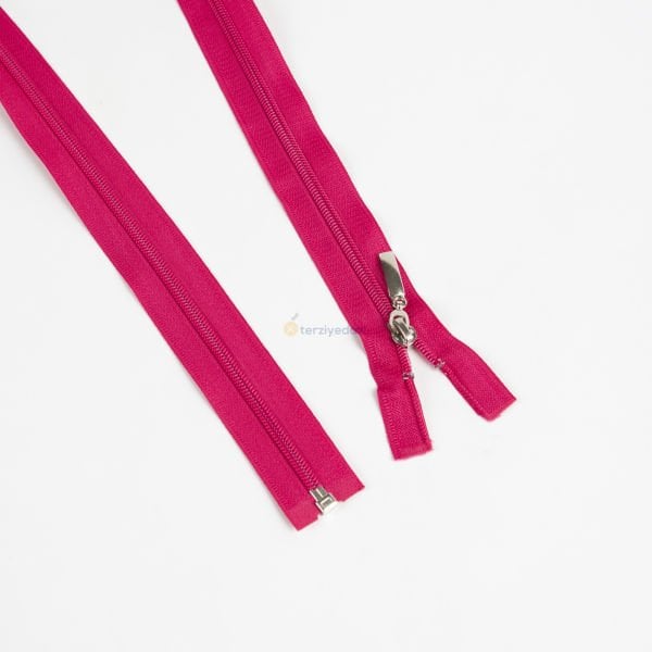 Fuşya Mont Fermuarı 80cm