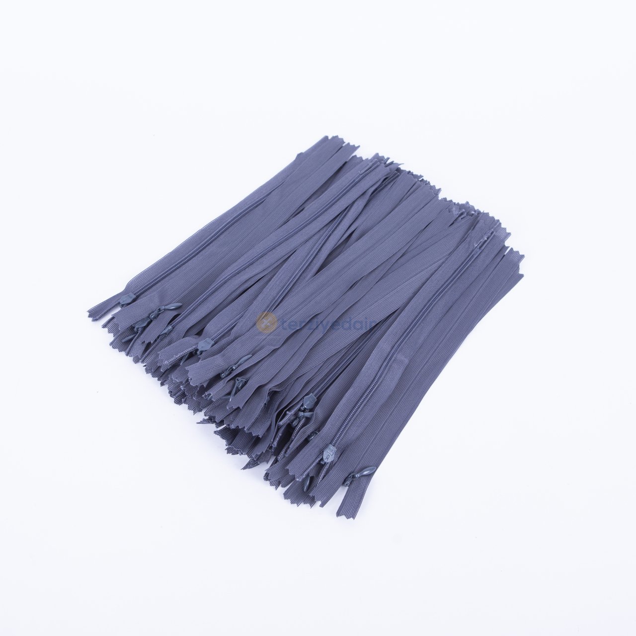 20cm Koyu Gri Gizli Fermuar 10 Adet