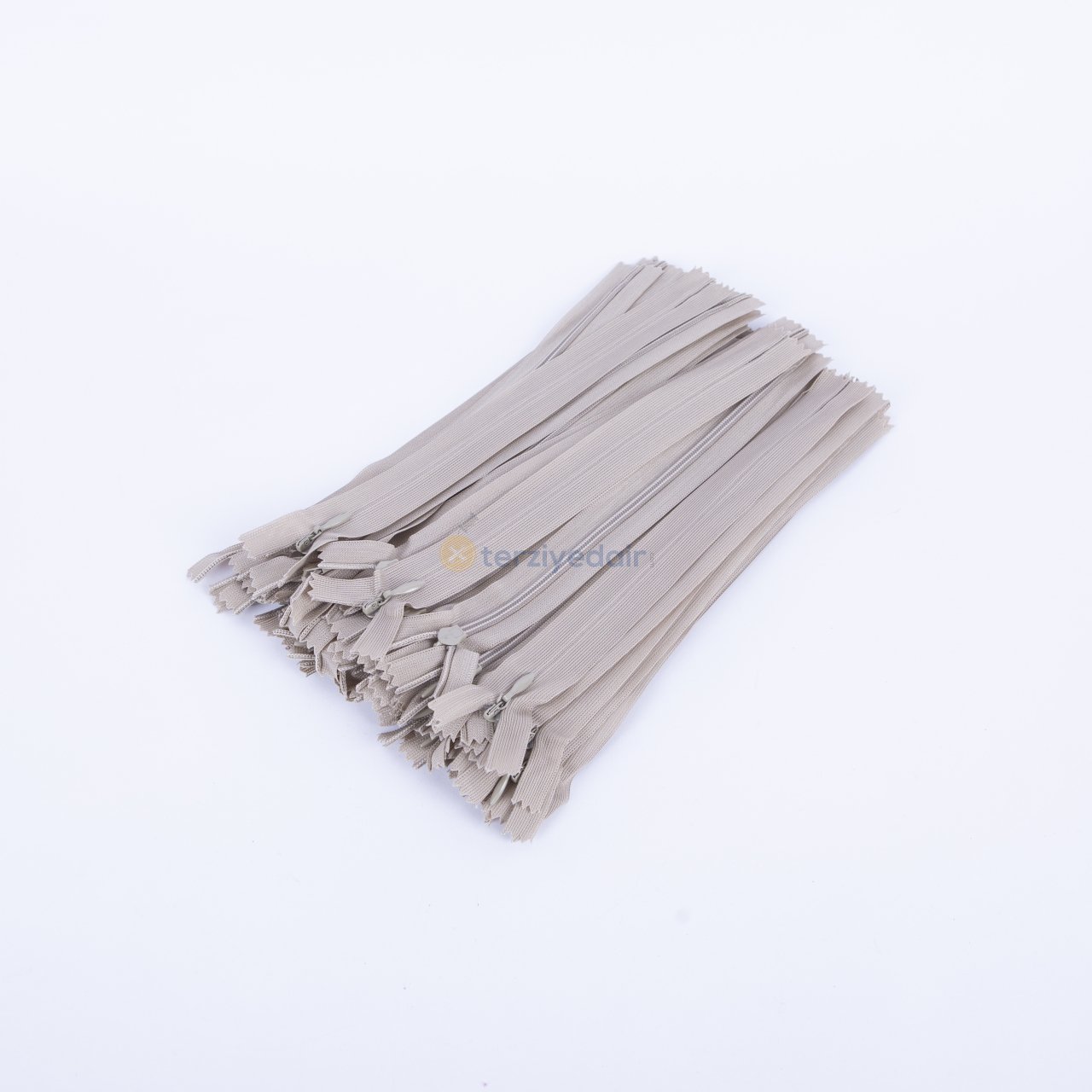 20cm Bej Gizli Fermuar 10 Adet