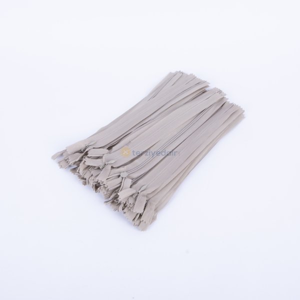 20cm Bej Gizli Fermuar 10 Adet