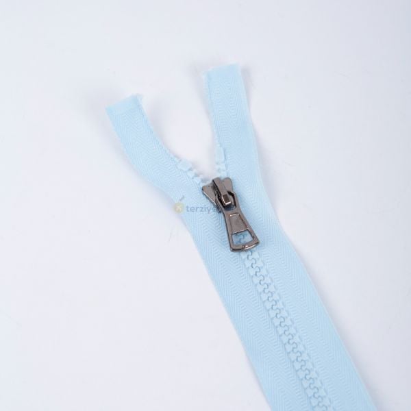 60cm Bebe Mavi Kemik Dişli Fermuar
