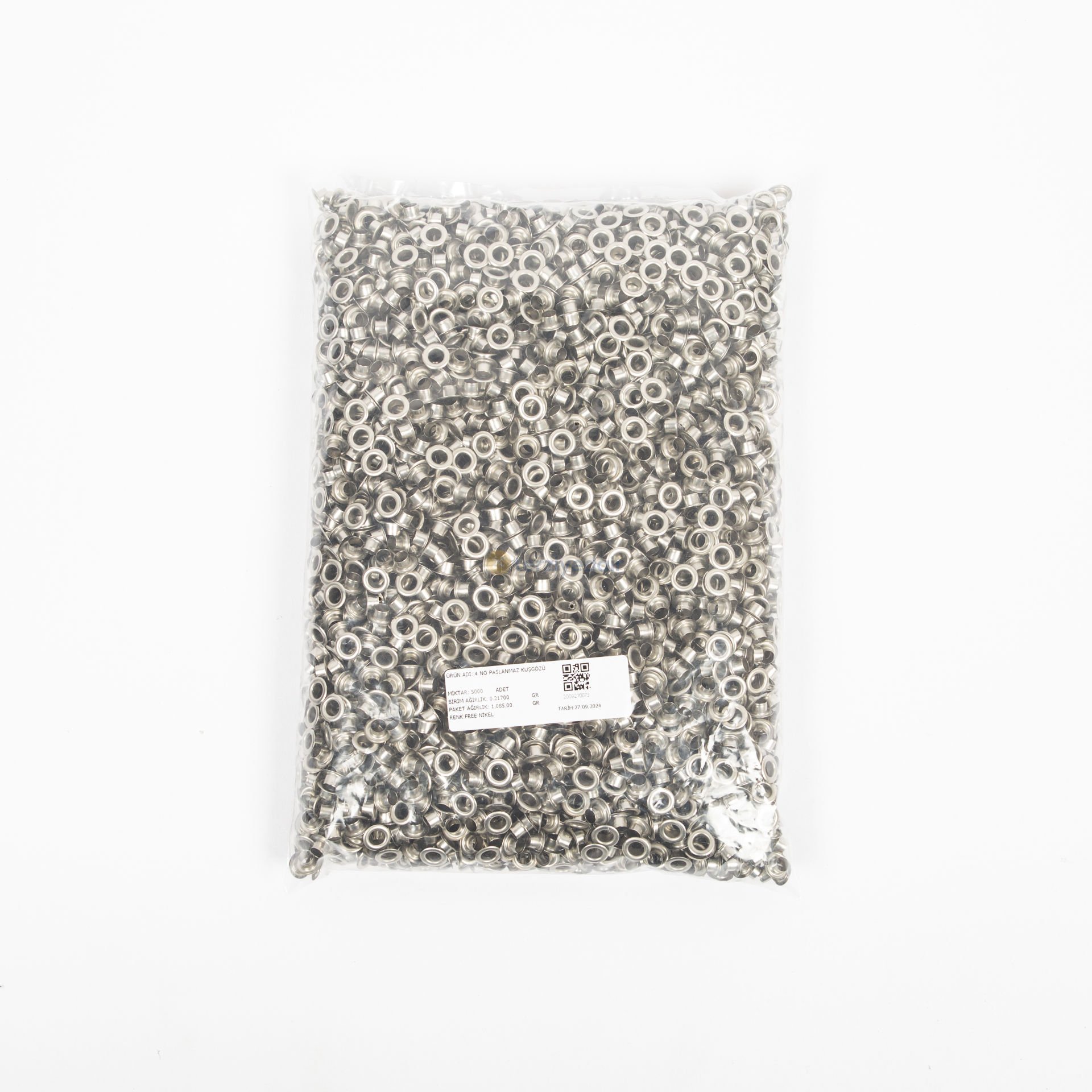 Gümüş(Nikel) 4no Kuşgözü 5000 adet