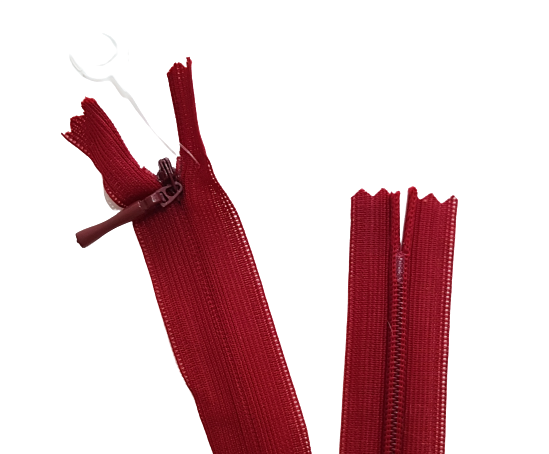 Bordo Gizli Fermuar 50 Adet 20cm