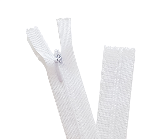 5 Adet 60cm Beyaz Gizli Fermuar