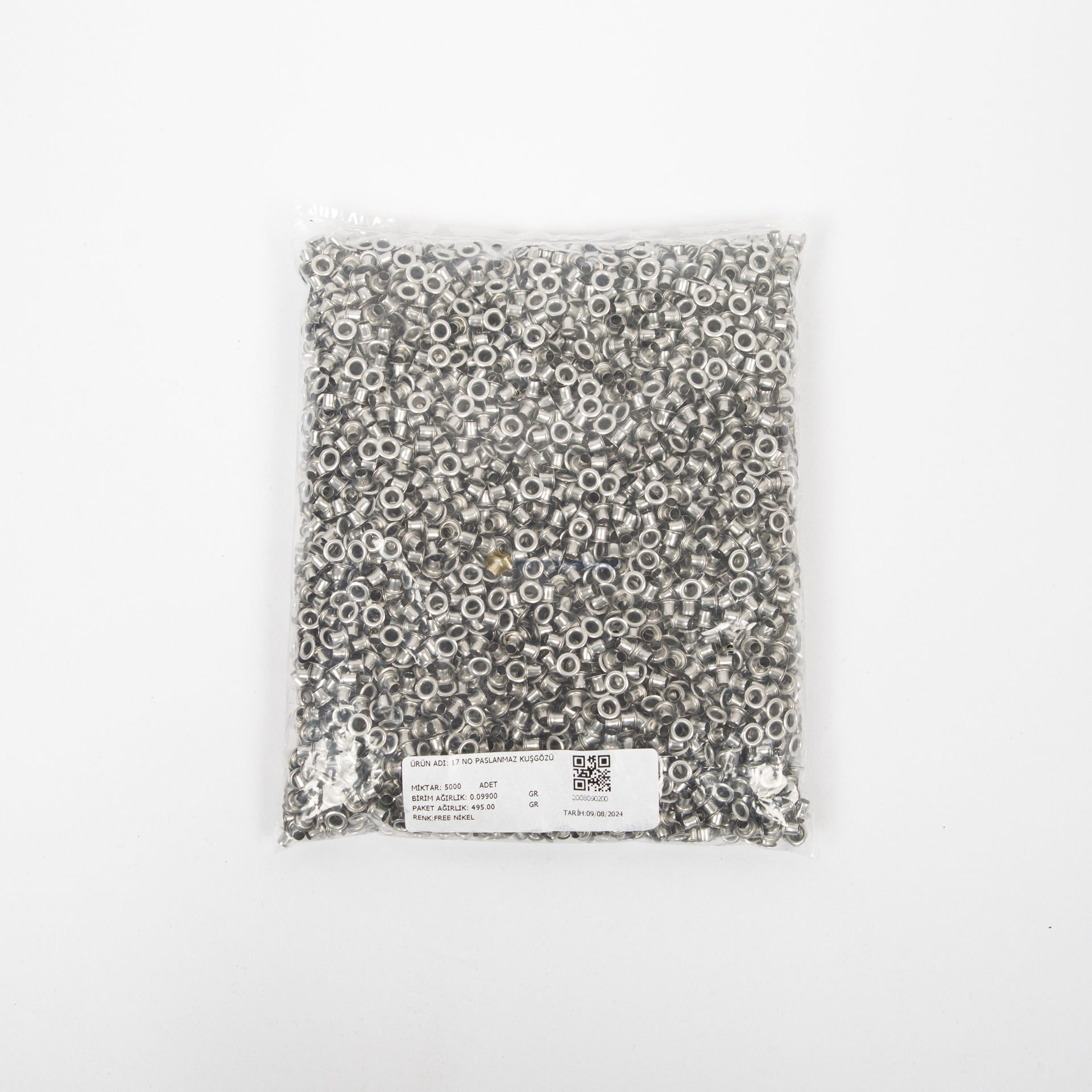 Gümüş(Nikel) No17 Kuşgözü 5000 adet