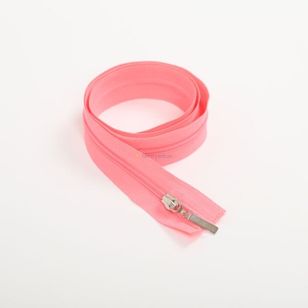 80cm Şeker Pembe Mont Fermuarı