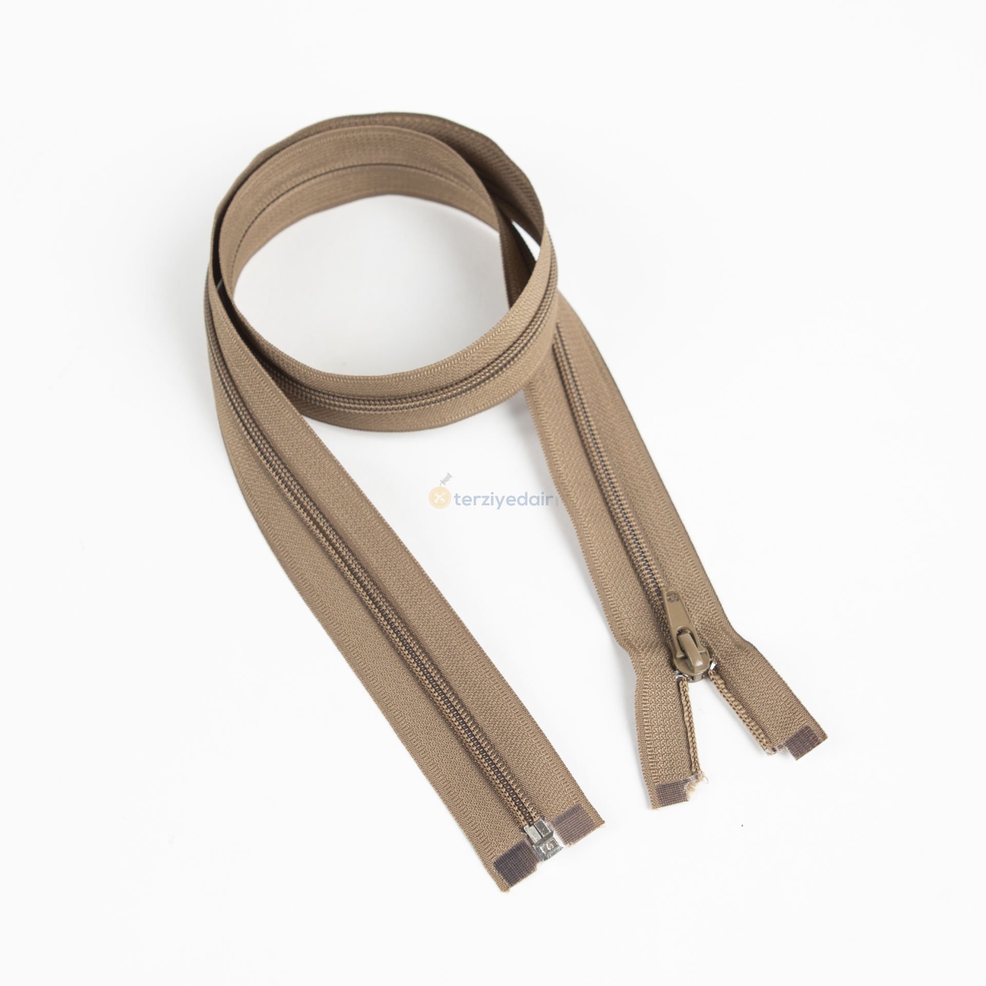 80cm Sütlü Kahve Mont Fermuarı