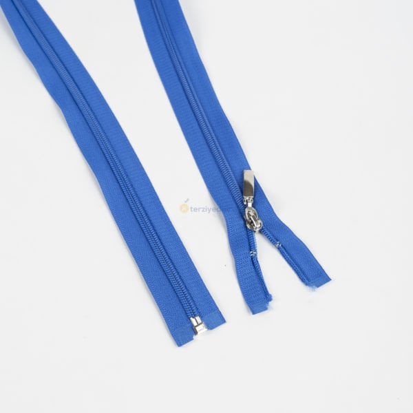 80cm Saks Mavi Mont Fermuarı