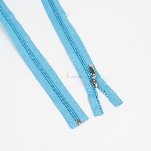 80cm Turkuaz Mont Fermuarı