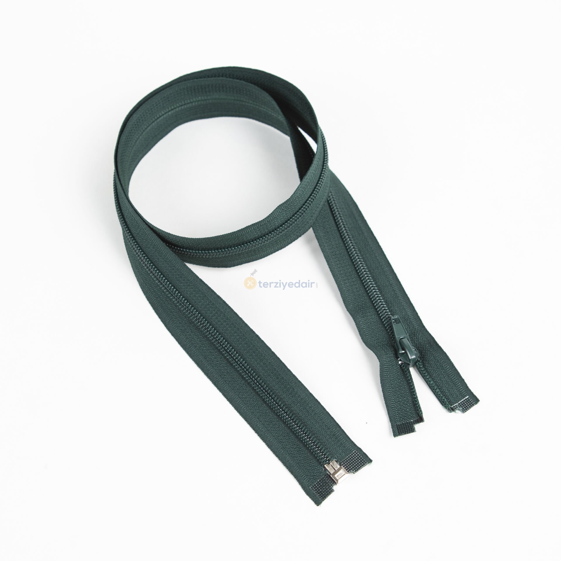 80cm Koyu Yeşil Mont Fermuarı