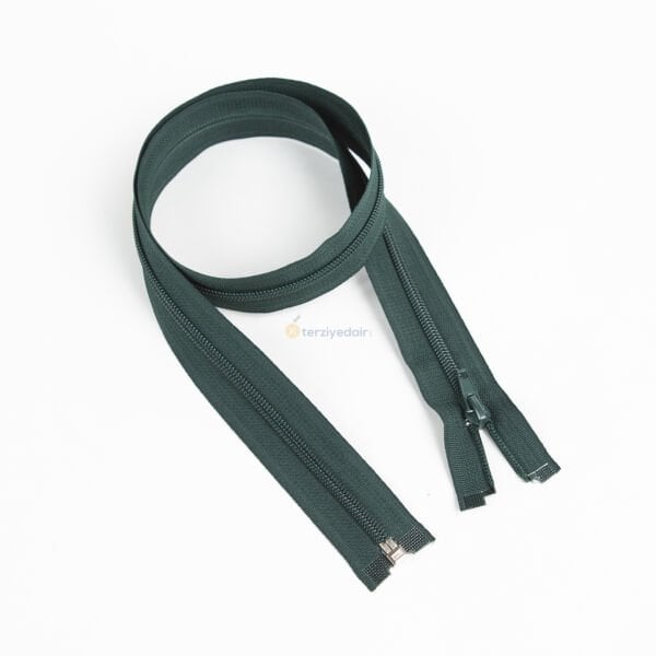 80cm Koyu Yeşil Mont Fermuarı