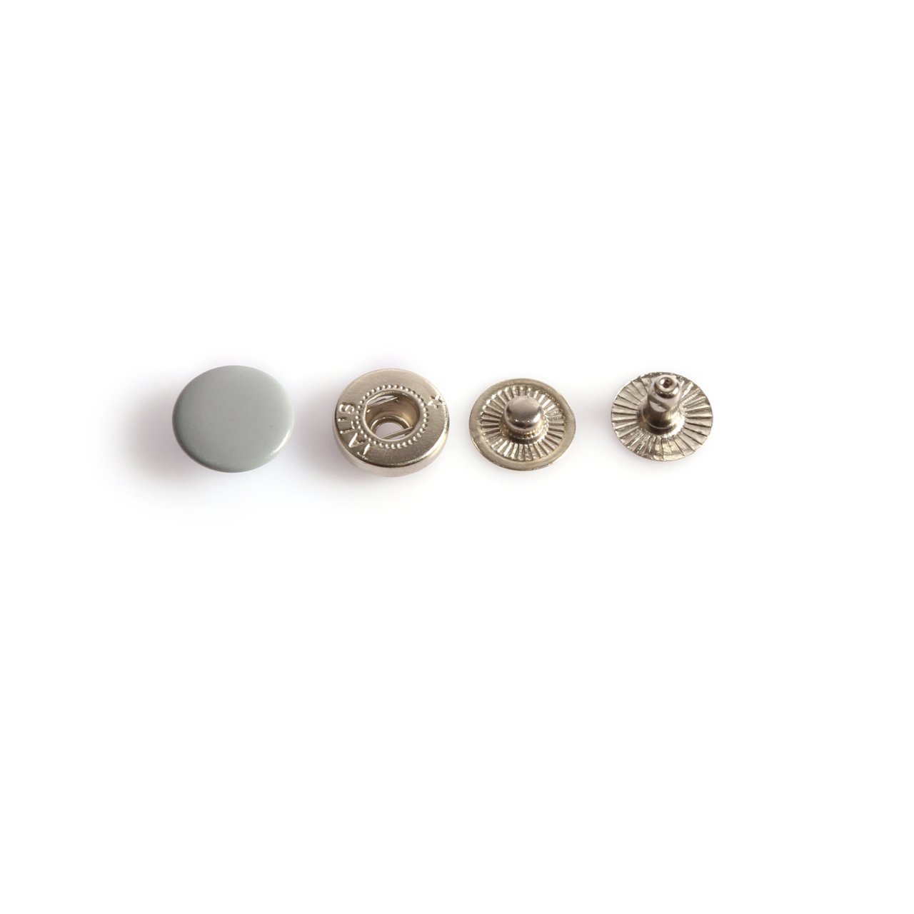 12.5mm Gri Mont Çıtçıt (54no) 100 Adet