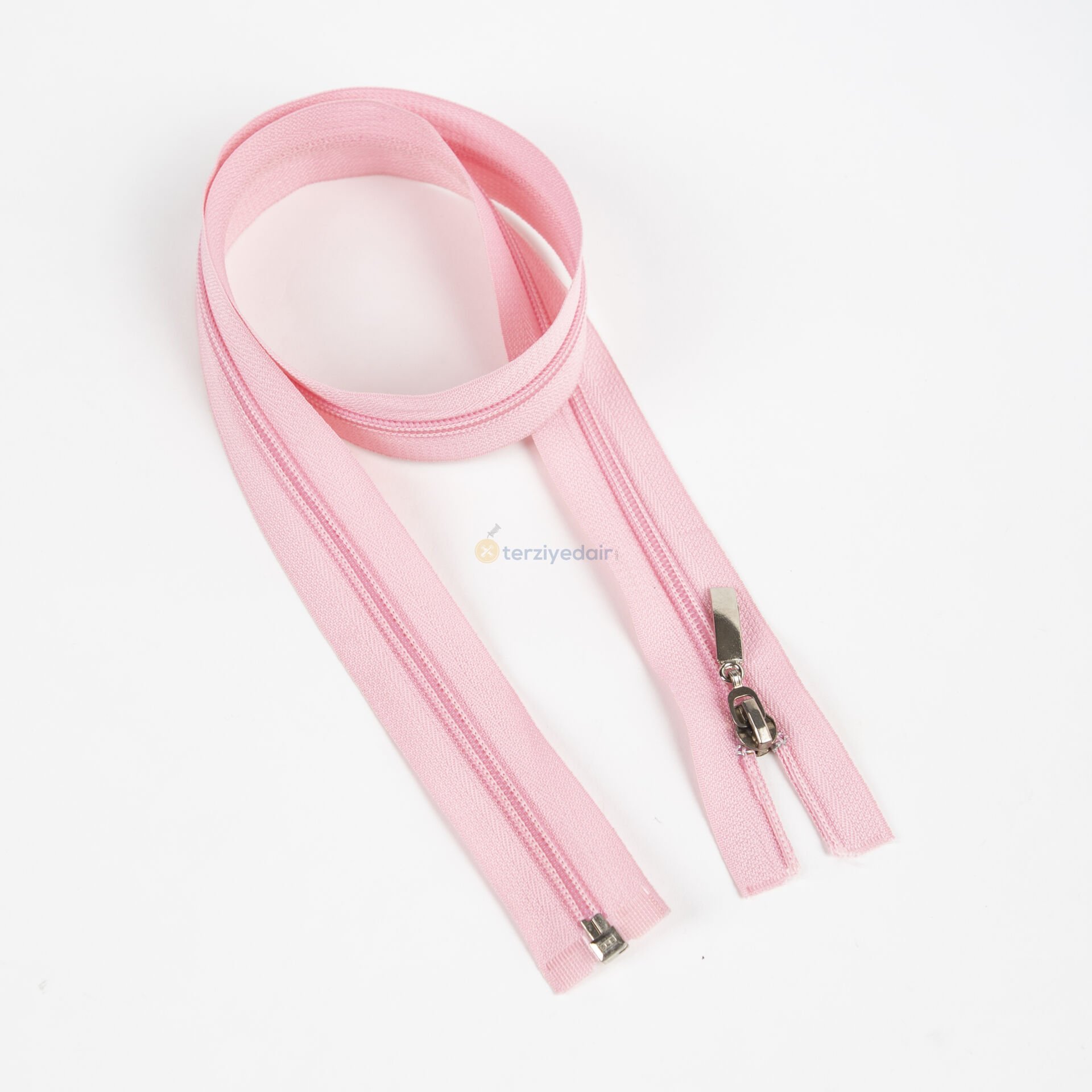 80cm Pudra Pembe Mont Fermuarı