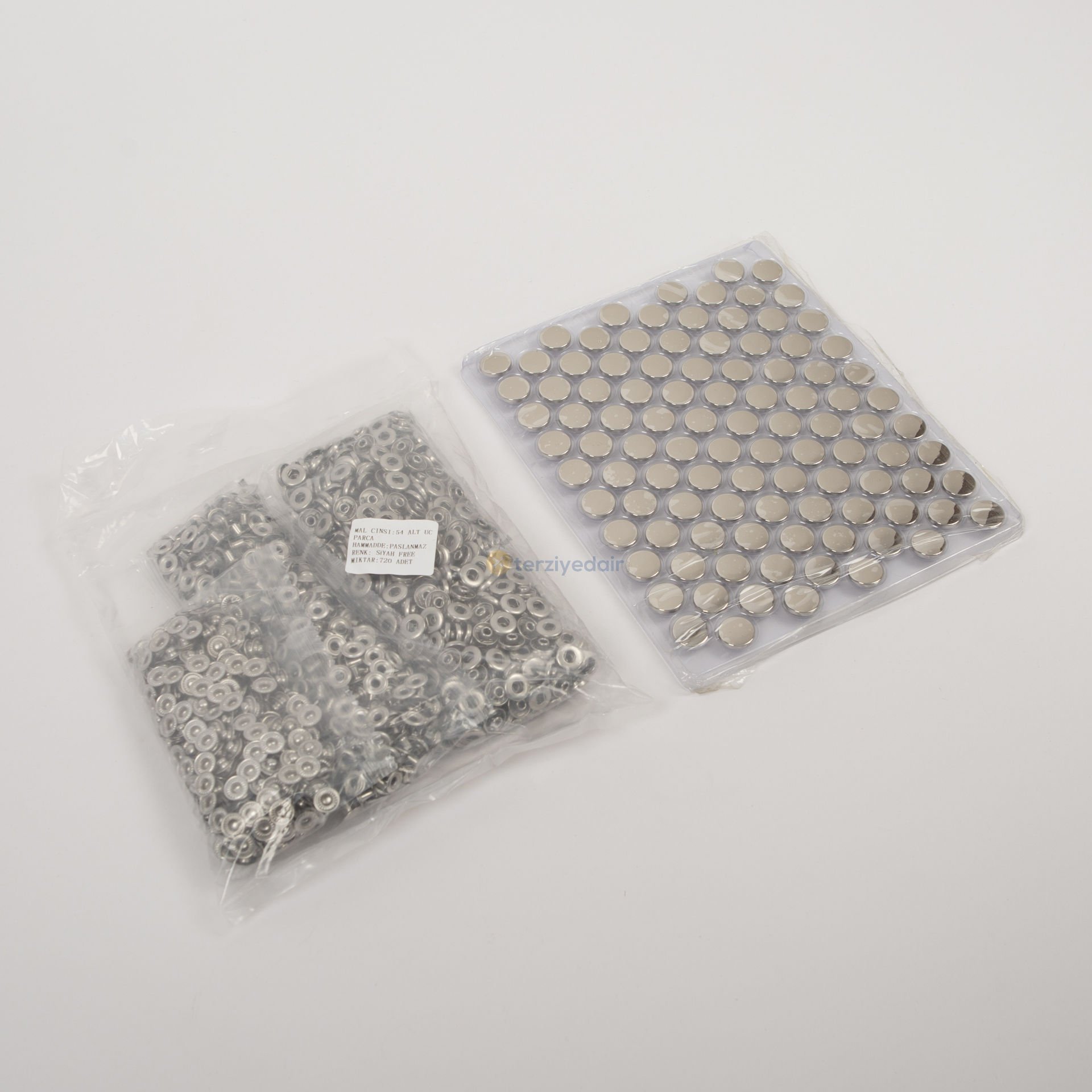 15mm Mont Çıtçıt Zamak Kapaklı Ayna 100 Adet