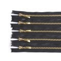 80cm Siyah Metal Gold Dişli Fermuar 5 Adet
