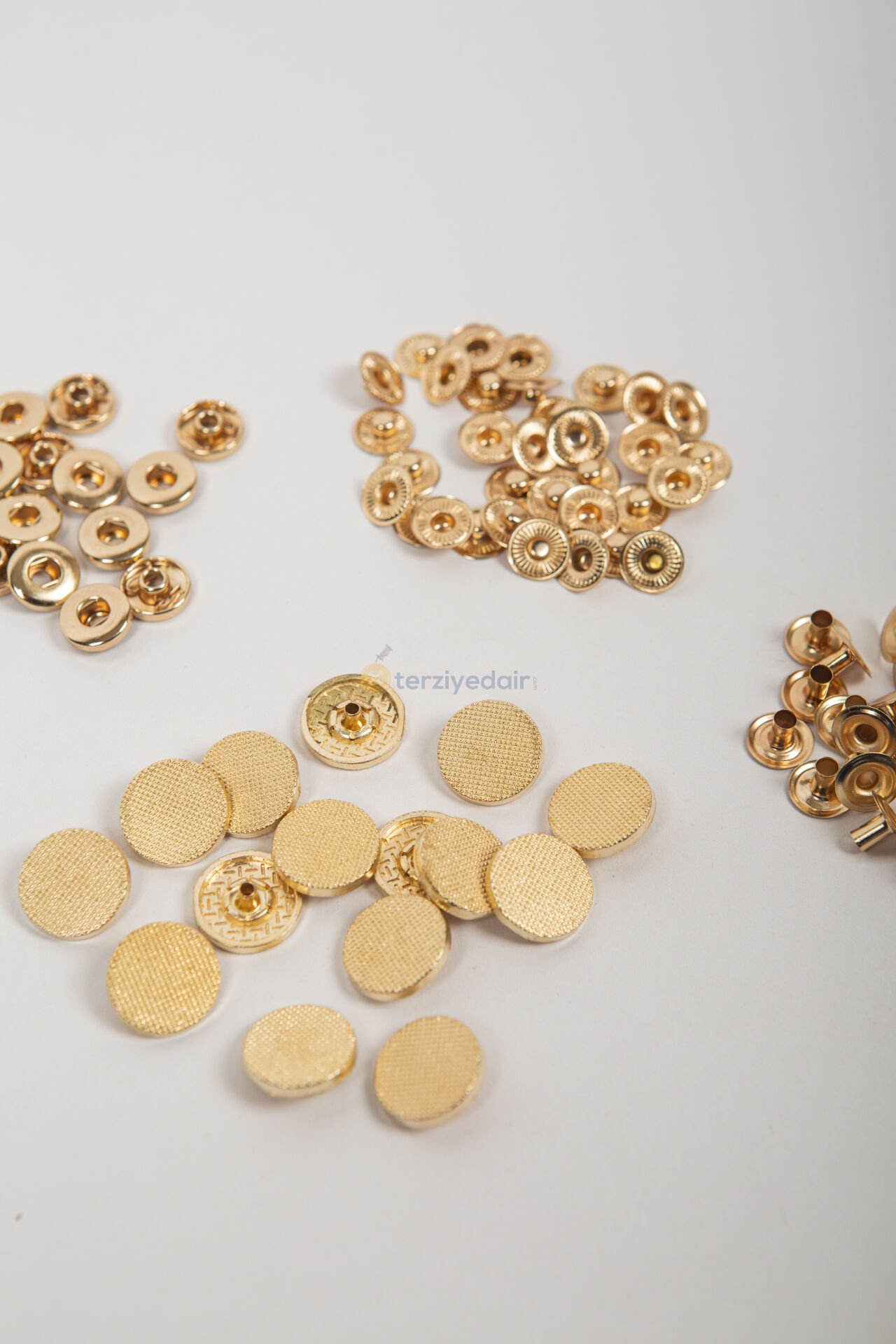 17mm Mont Çıtçıt Zamak Kapaklı Işıltılı 100 Adet