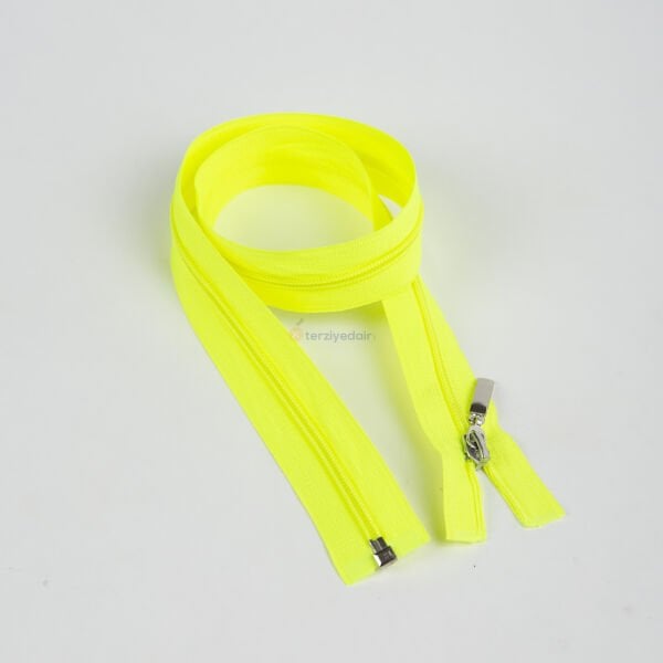 80cm Neon Sarı Mont Fermuarı