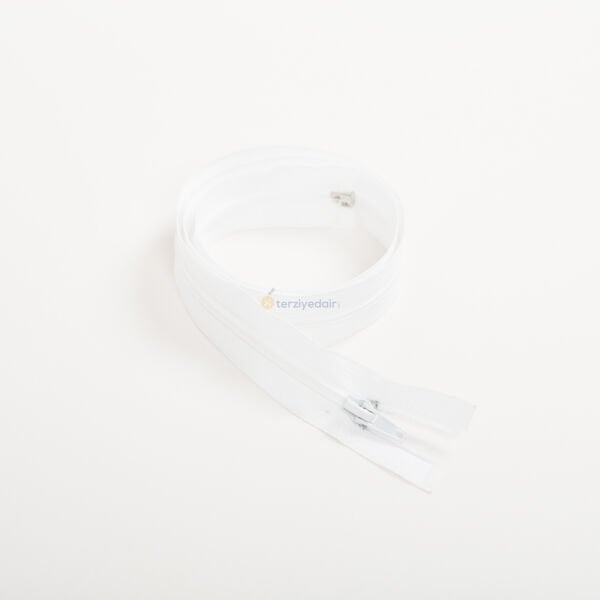 80cm Beyaz Mont Fermuarı