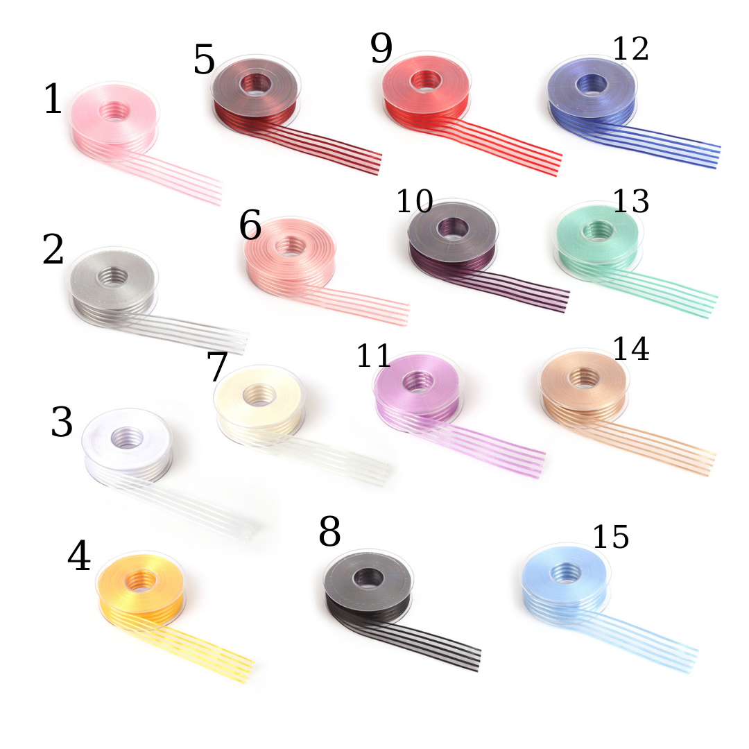 Saten Çizgili Şifon Kurdele